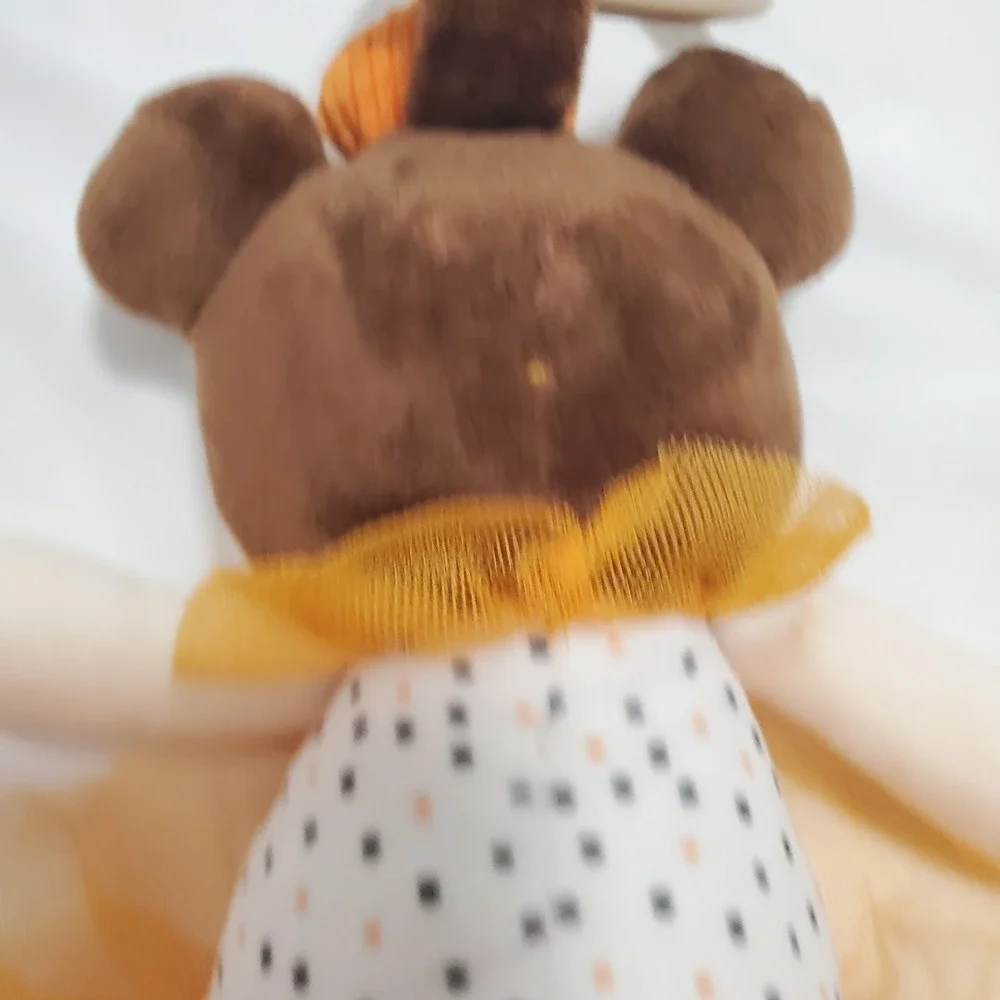 Dream Gro Halloween Plush Doll Baby Lovey Clip On Tutu Dress Orange Pumpkin New